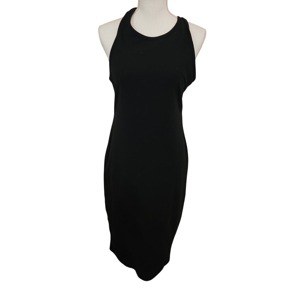 Gentle Fawn Ribbed Elegant Black Maxi Dress Size Large
